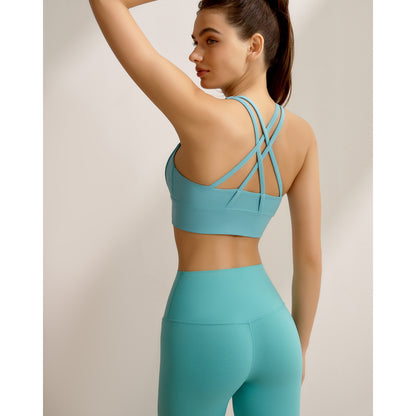 Seamless 2 Piece Workout Set for Women – Sleeveless Top & High Waisted Leggings