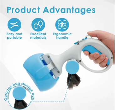Portable Dog Pooper Scooper with Waste Bag Holder