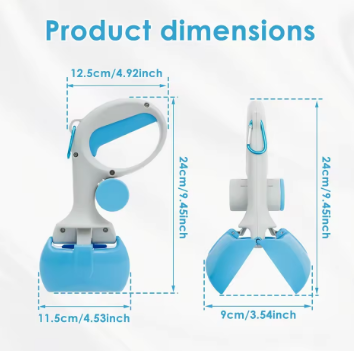 Portable Dog Pooper Scooper with Waste Bag Holder