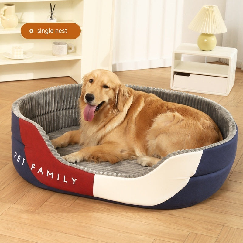Soft Padded Dog Bed — Plush Comfort for All Breeds