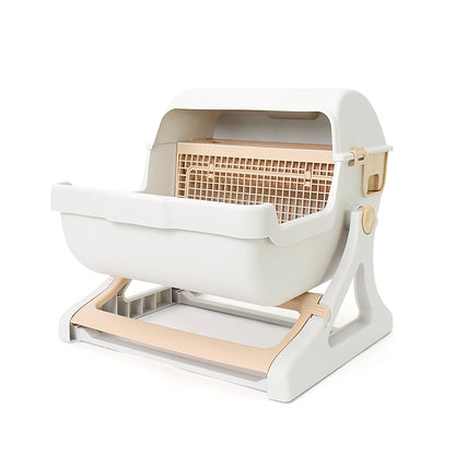 Semi-Automatic Self-Cleaning Cat Litter Box